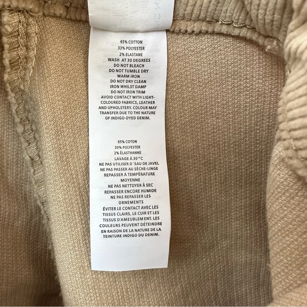 NWT Pretty Little Thing A-line Corduroy Mini Skirt Stone Cord Cammie Tan 12 - Picture 9 of 12